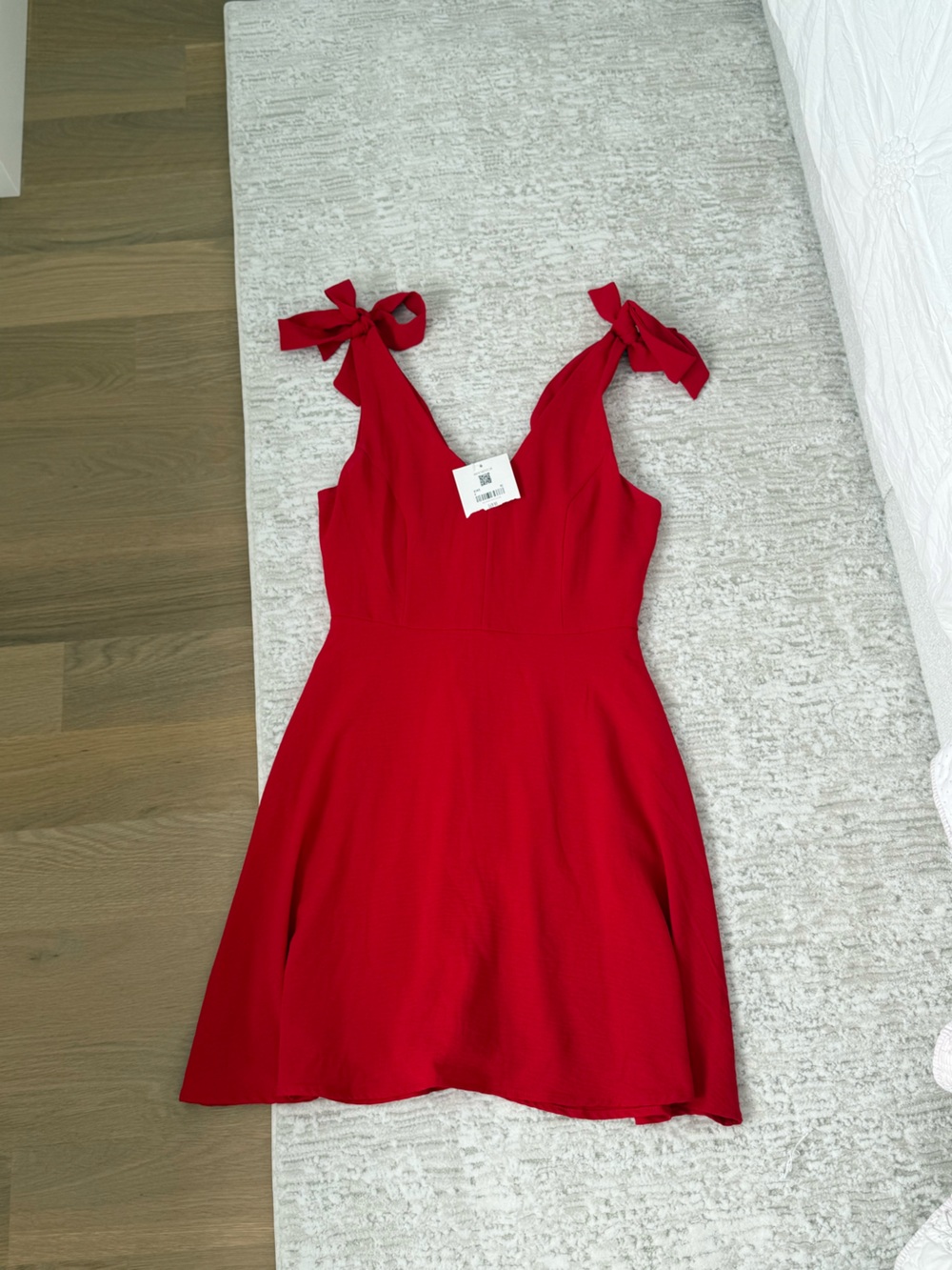 Altar'd State Bright Red Tie-Shoulder Girls Dress